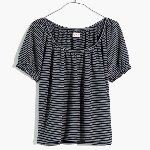NWT Madewell Texture & Thread Peasant Top - Picture 5 of 6